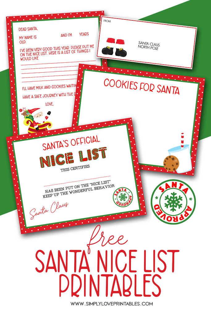 Simply Love Printables Free Santa Nice Letter Printables Pin Image