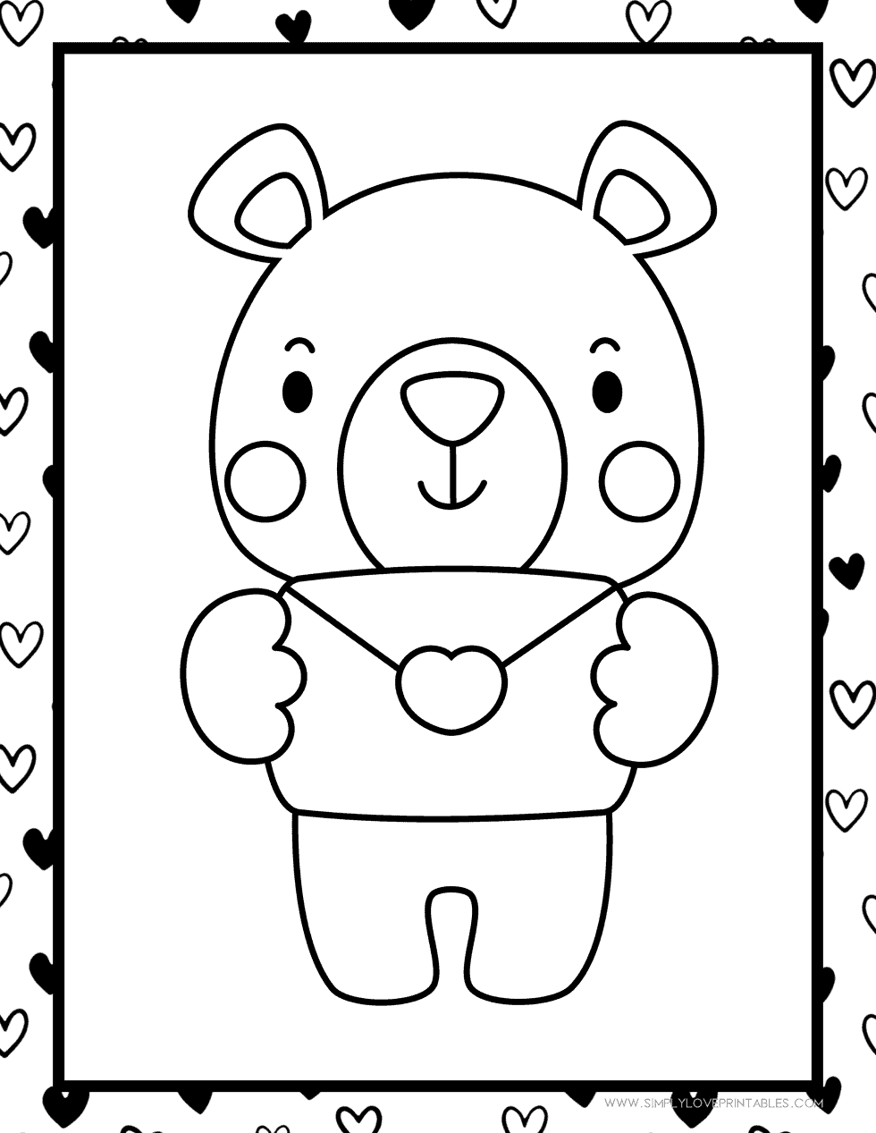 Free Printable 6 Valentine's Day Coloring Pages for Kids - Simply Love ...