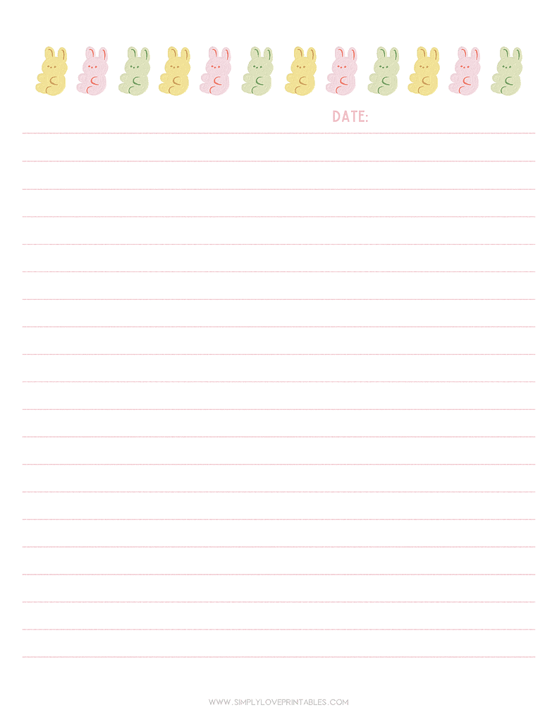 Simply Love Printable Bunny Border Journal Page Final