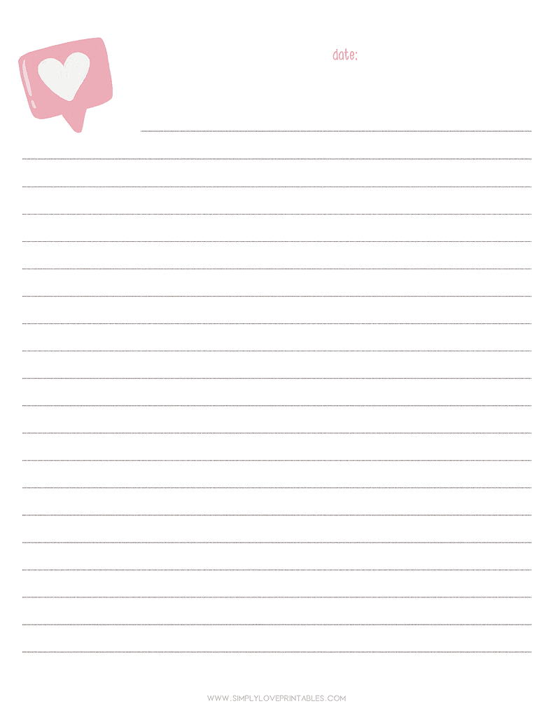 Simply Love Printable Heart Chat Journal Page Final