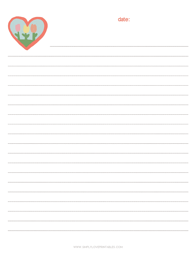 Simply Love Printable Heart Journal Page Final Love Printable Heart Journal Page Final