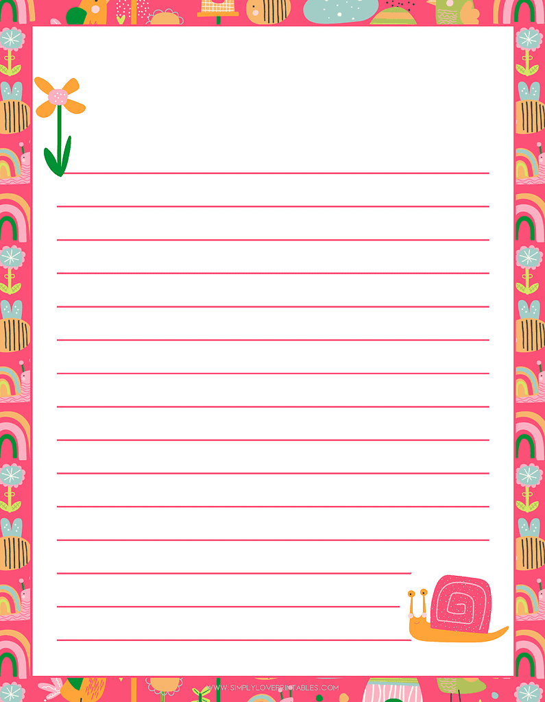 Simply Love Printable Snail Journal Page