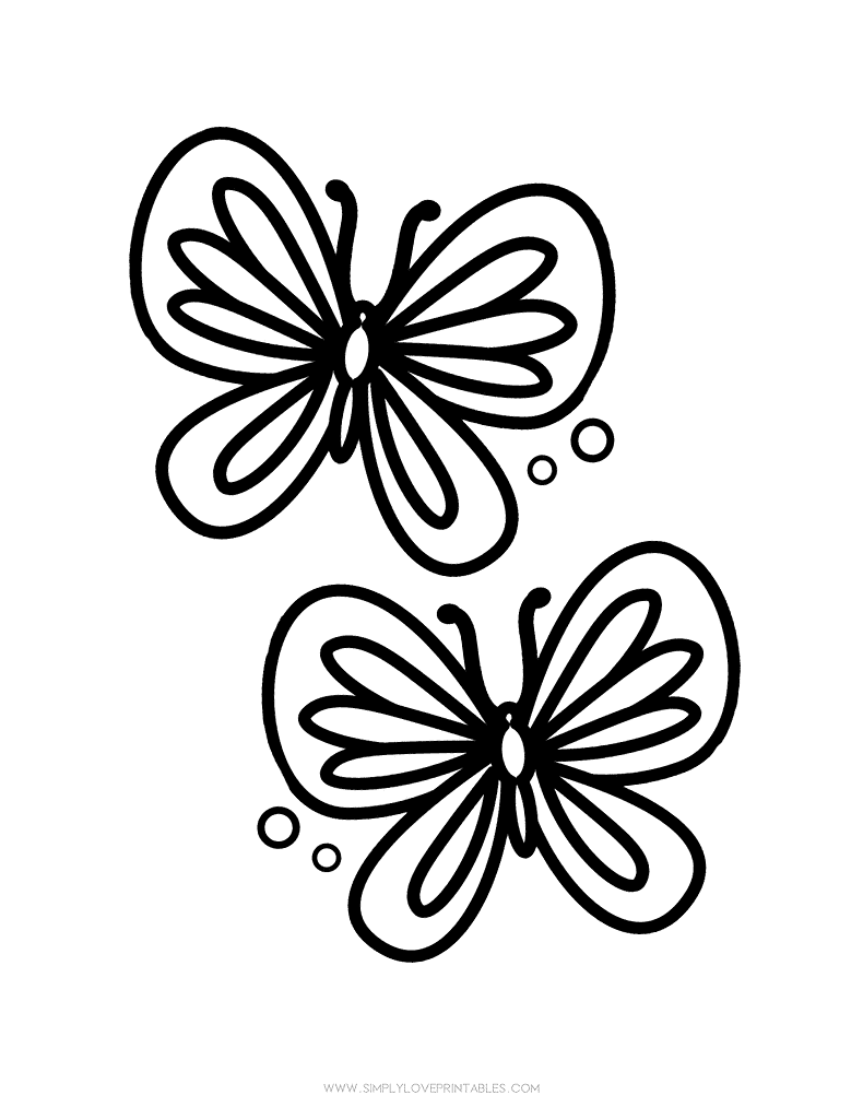 Simply Love Printables Butterfly Coloring Page