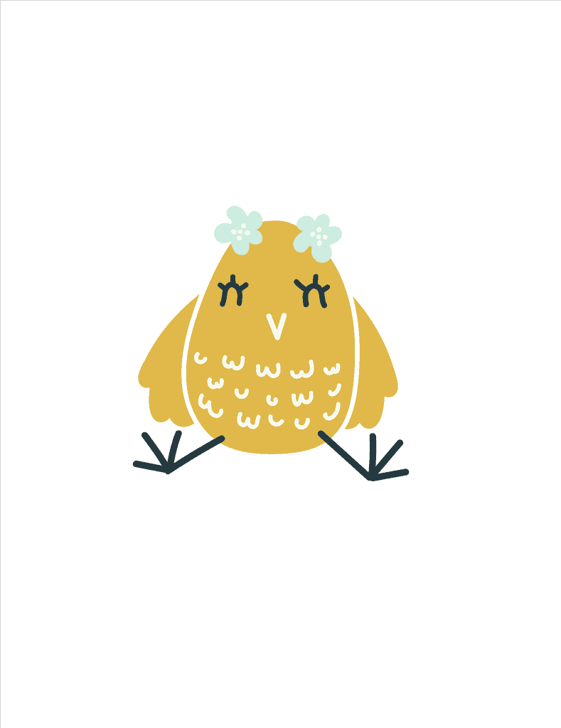 Simply Love Printables Cute Chic Easter Card