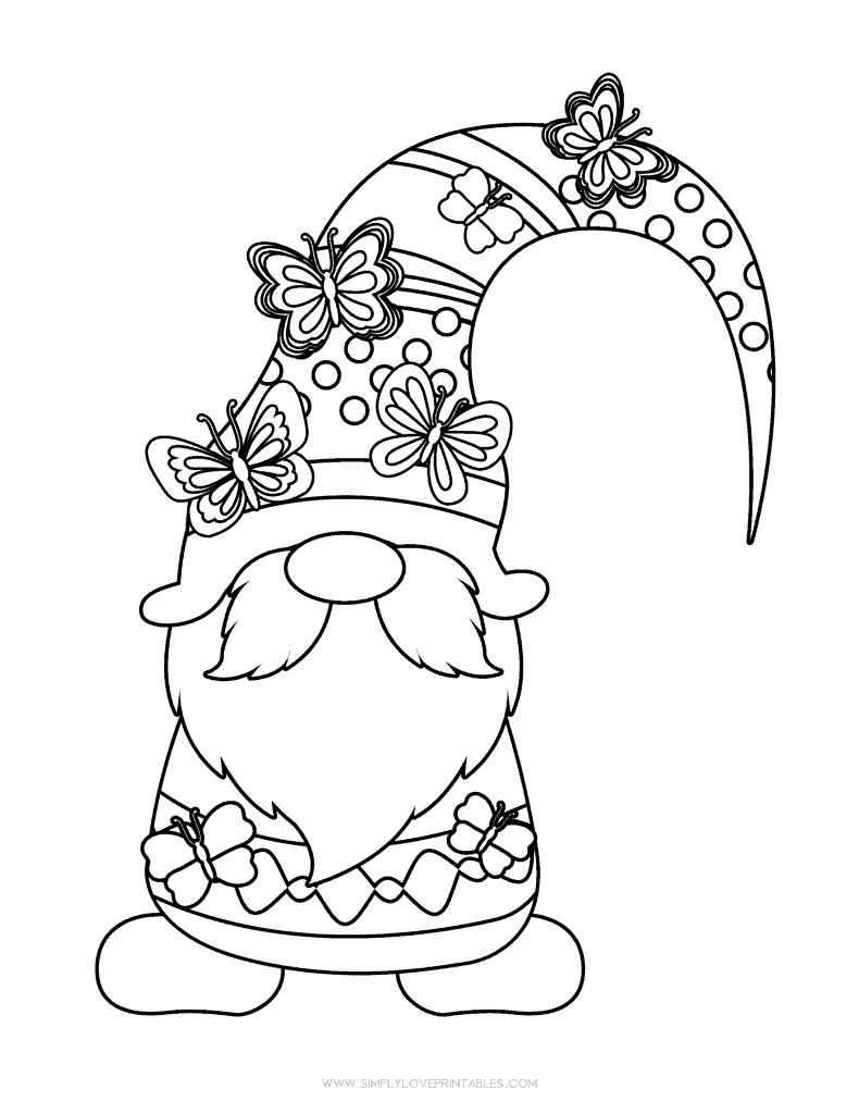 Simply Love Printables Gnome with Butterflies