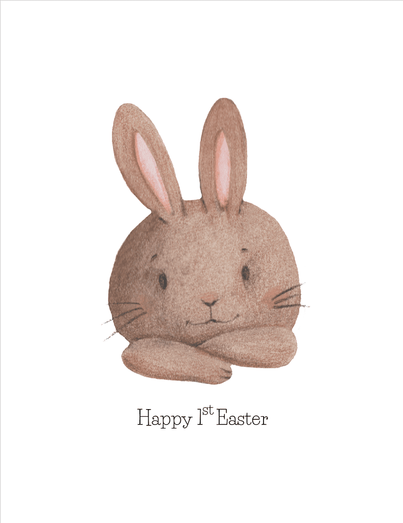 Simply Love Printables Happy First Easter Boy Bunny