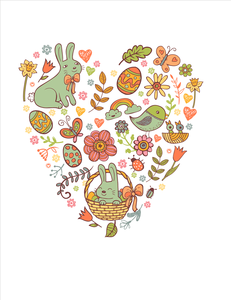 Simply Love Printables Heart Easter Card