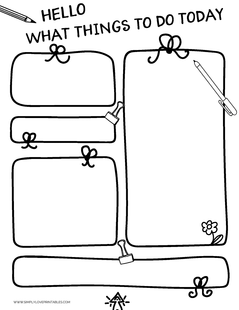 Simply Love Printables Hello What Things To Do Today