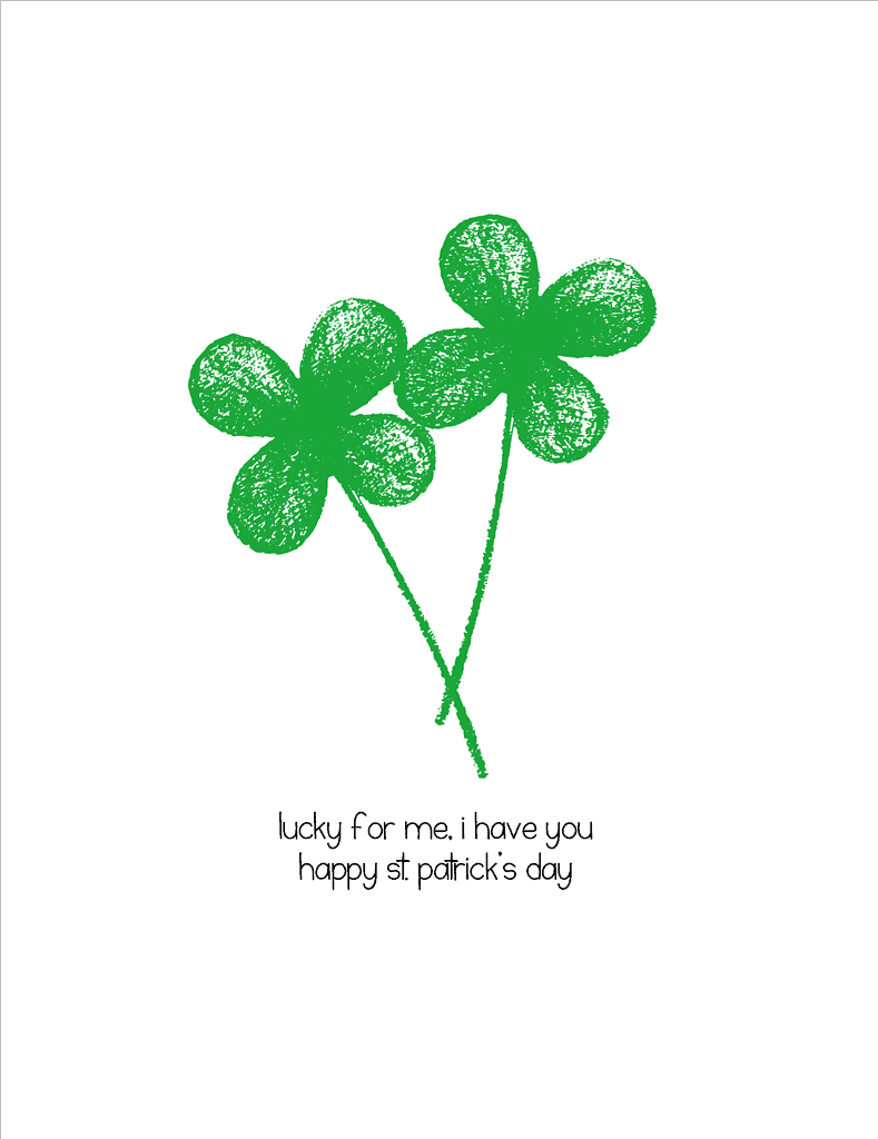 Simply Love Printables Luck For Me I Have You St. Patricks Day Card PNG