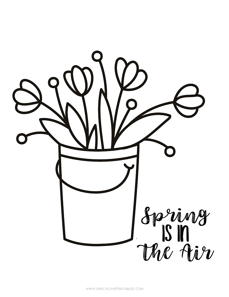 Simply Love Printables Spring Coloring Page Spring Is In The Air