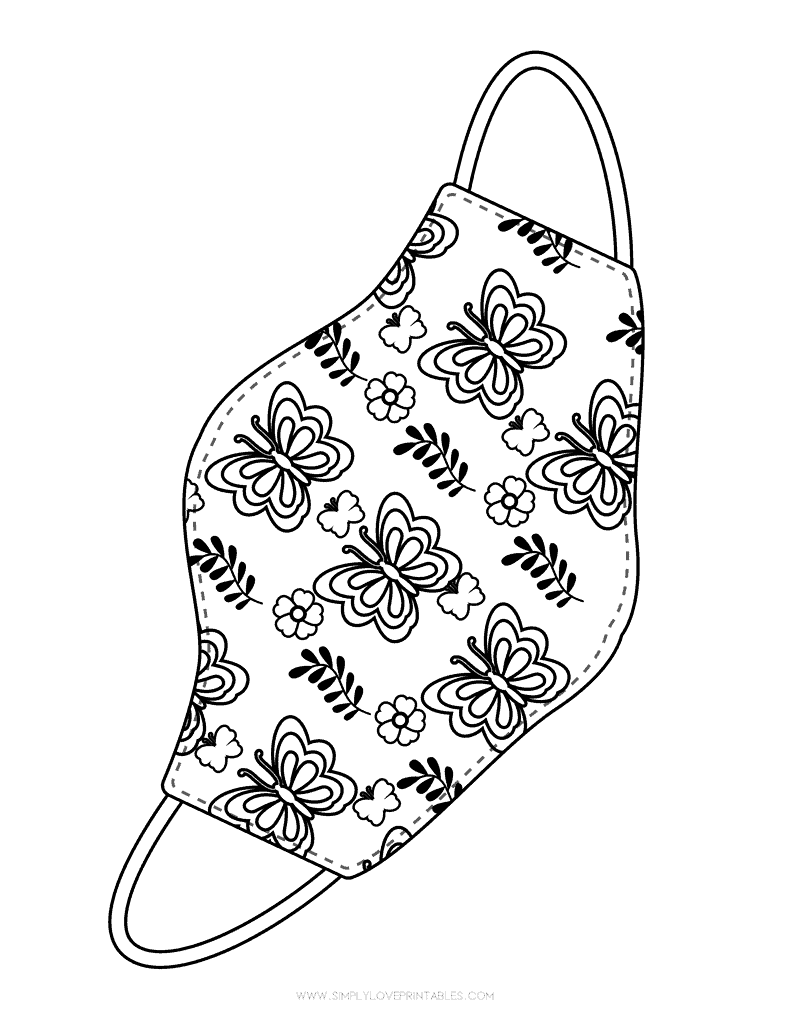 Simply Love Printables Spring Mask Coloring Page