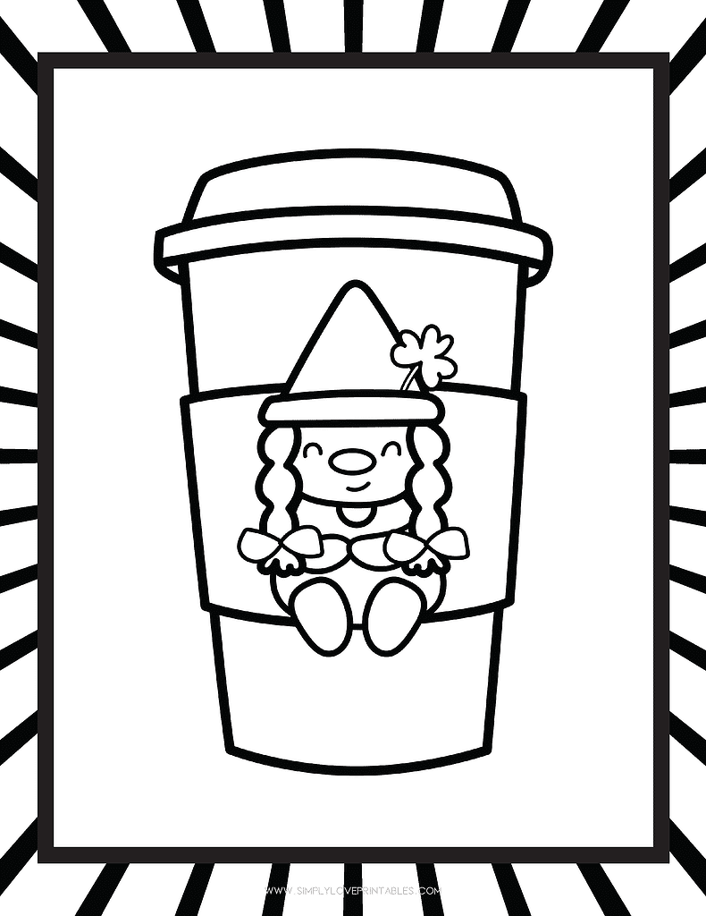 Simply Love Printables St. Patrick's Day Coloring Pages Leprechaun Girl