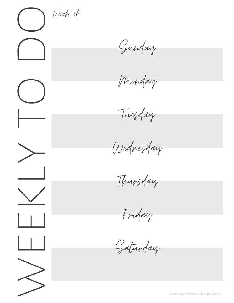 Simply Love Printables Weekly To Do Simple