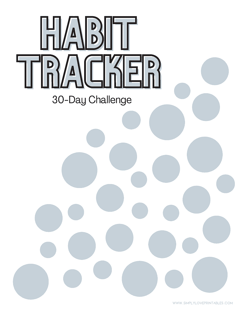 Simply Love Printables Bold Habit Tracker