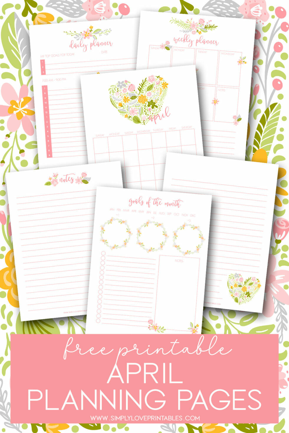 Free Printable April Planning Pages | Simply Love Printables