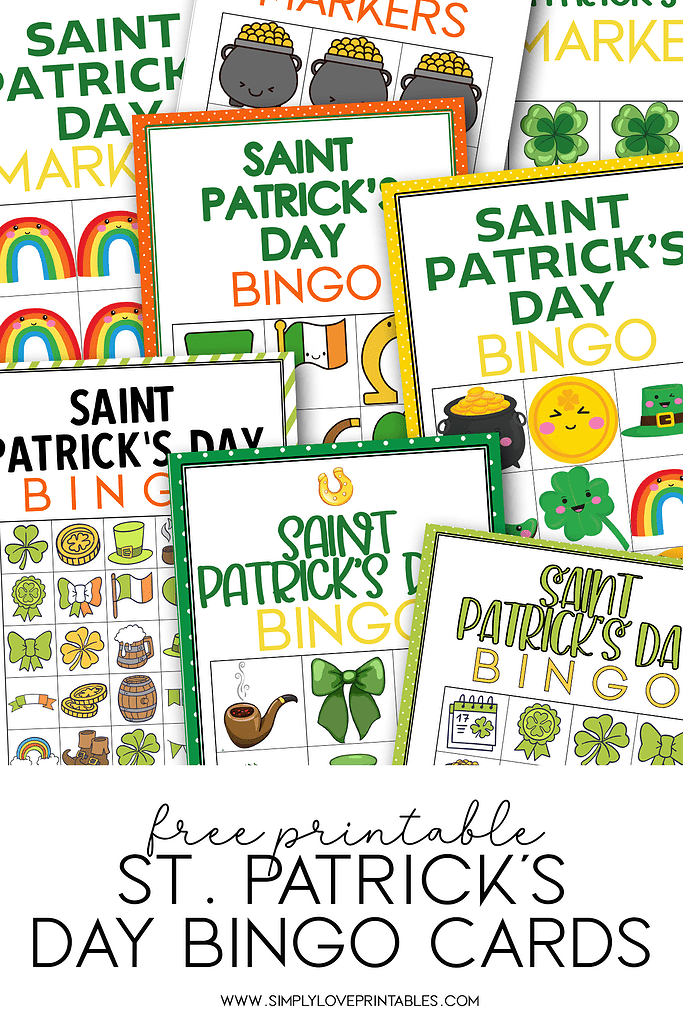 Simply Love Printables Free Bingo St. Patrick's Day Pin Image