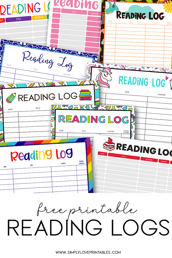 Simply Love Printables Free Reading Logs