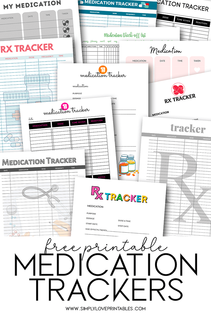 Simply Love Printables Medication Tracker Pin Image