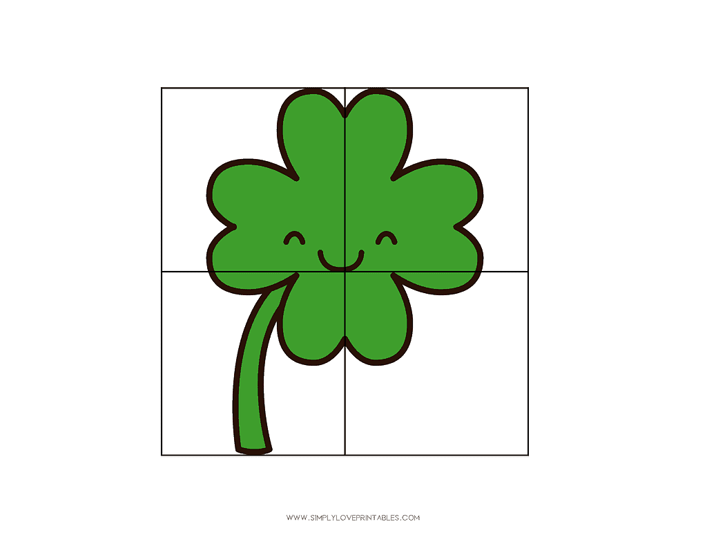 Simply Love Printables Puzzle Cute Clover