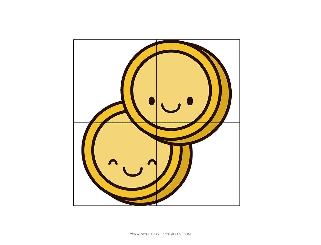 Simply Love Printables Puzzle Cute Gold Coins