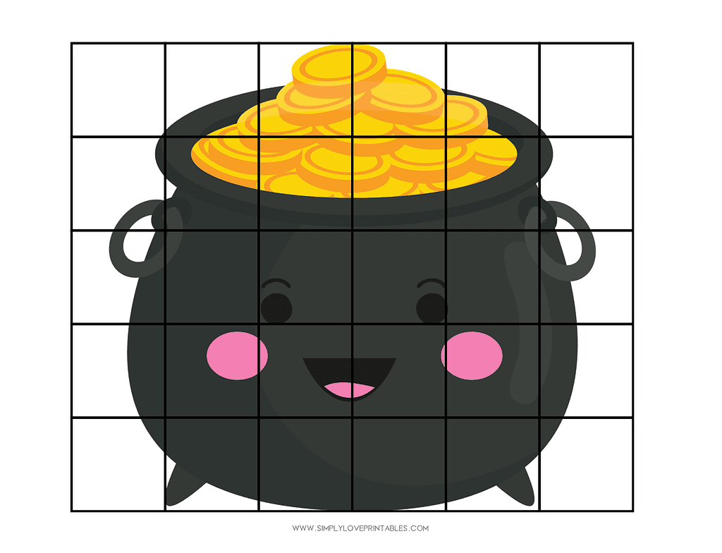 Simply Love Printables Puzzle Cute Pot of Gold