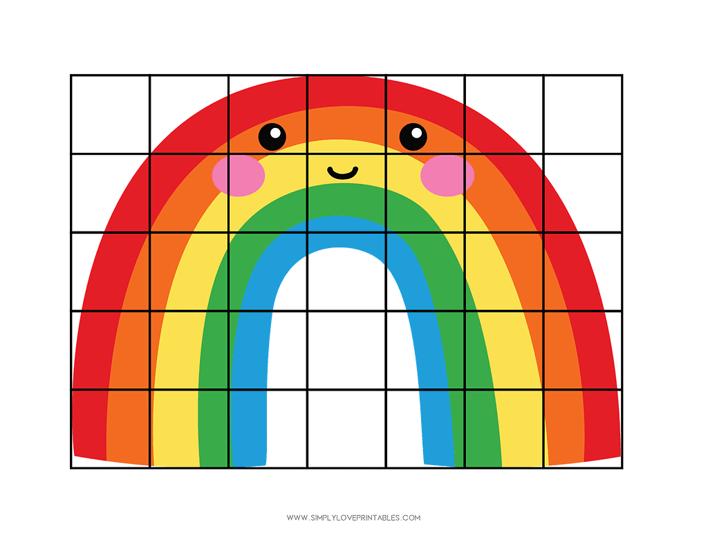 Simply Love Printables Puzzle Cute Rainbow