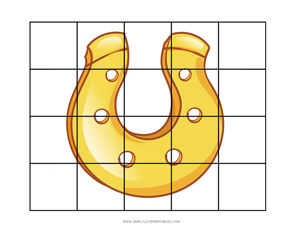 Simply Love Printables Puzzle Horseshoe Lucky