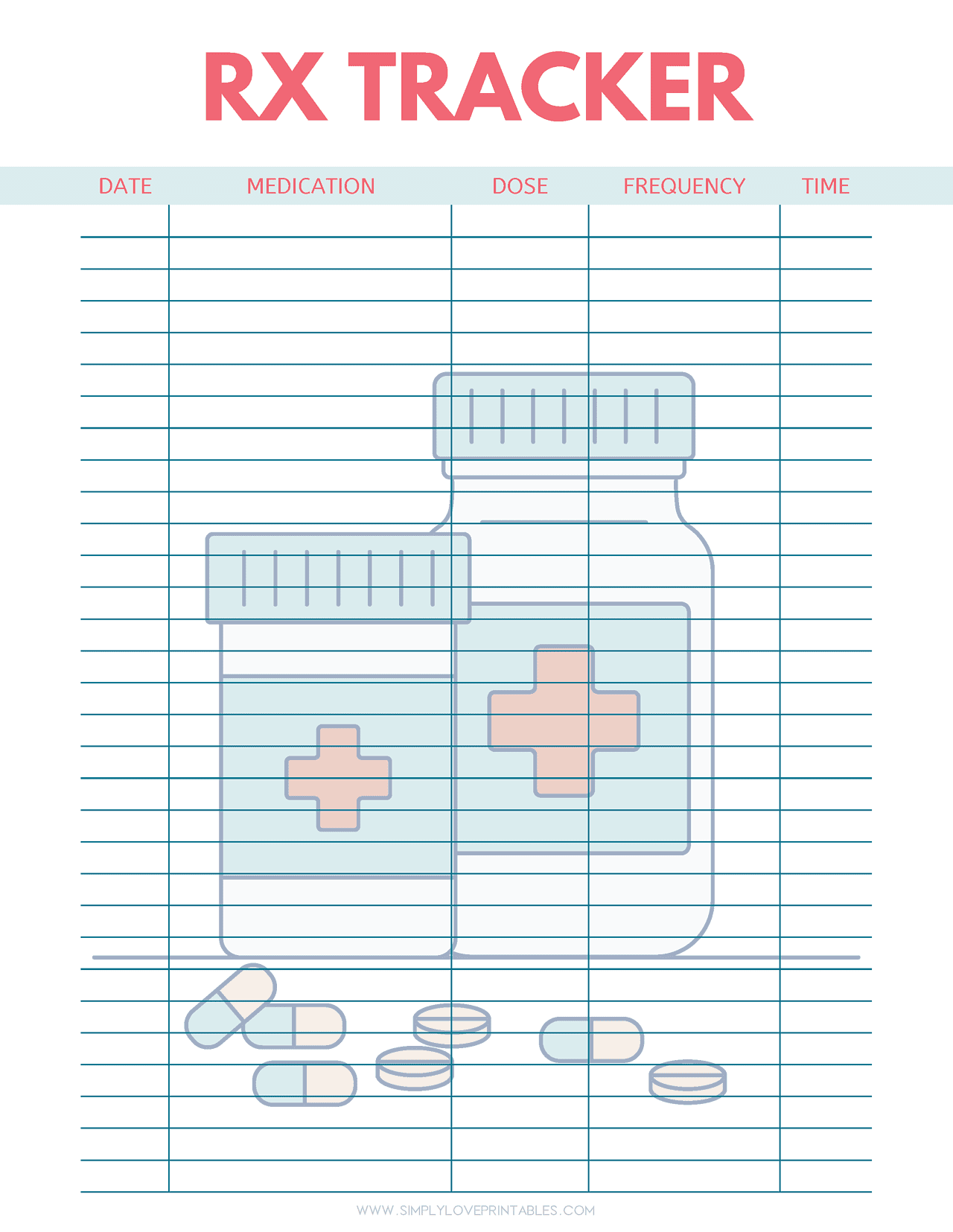 Free Printable Medication Trackers | Simply Love Printables