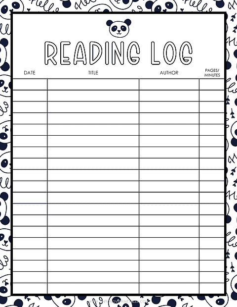 20 Free Printable Reading Logs for Kids | Simply Love Printables