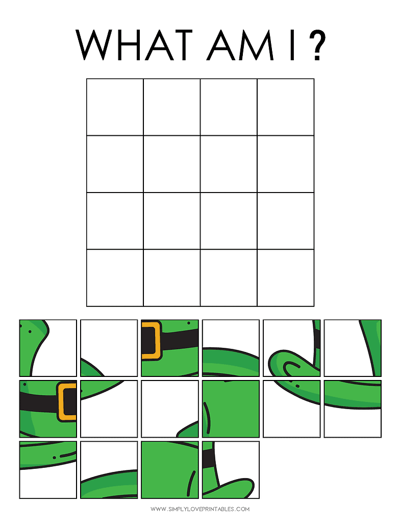 Simply Love Printables What Am I Puzzle Hat