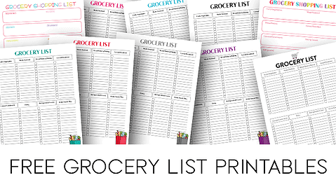 Free Grocery List Printables | Simply Love Printables