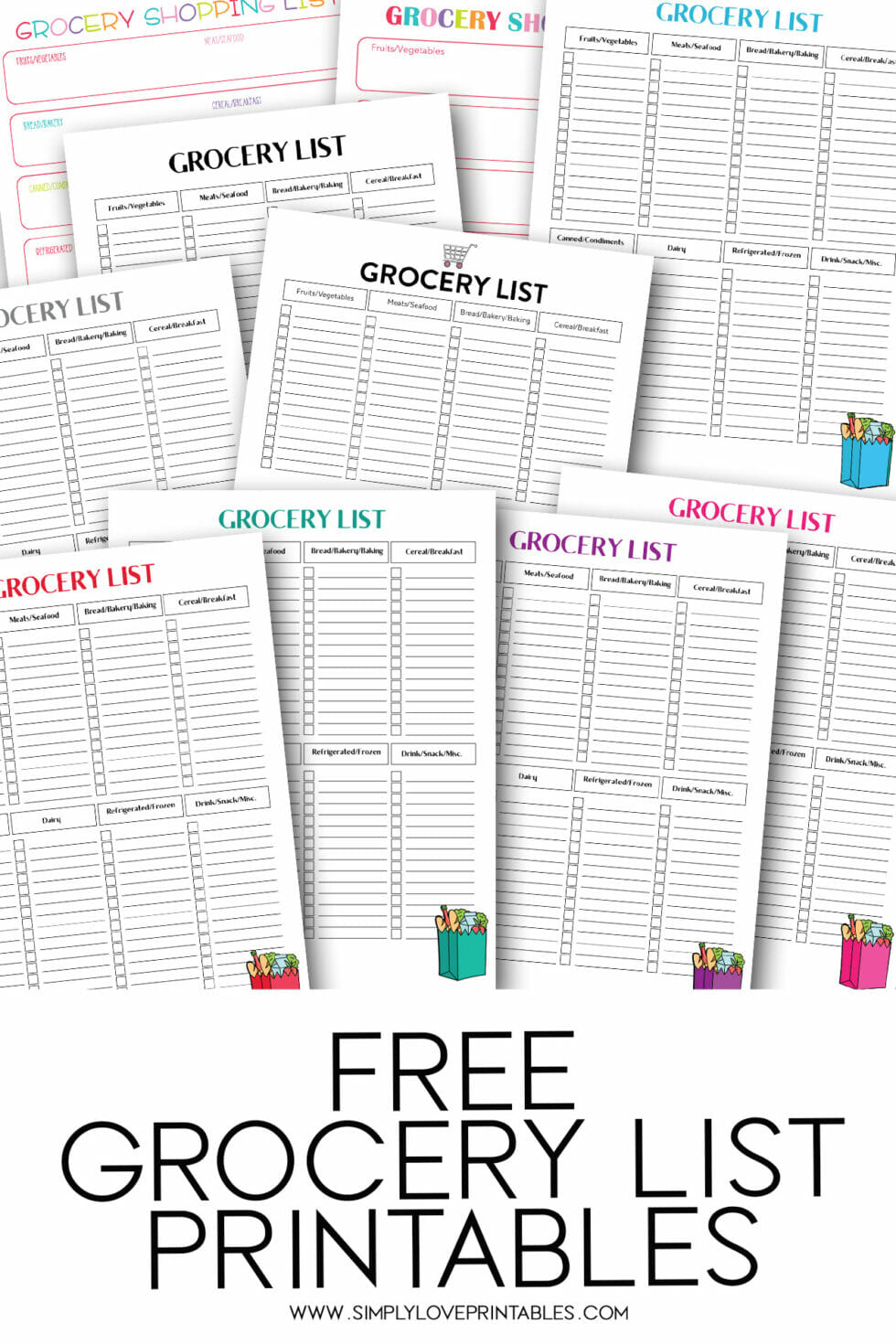 Free Grocery List Printables | Simply Love Printables