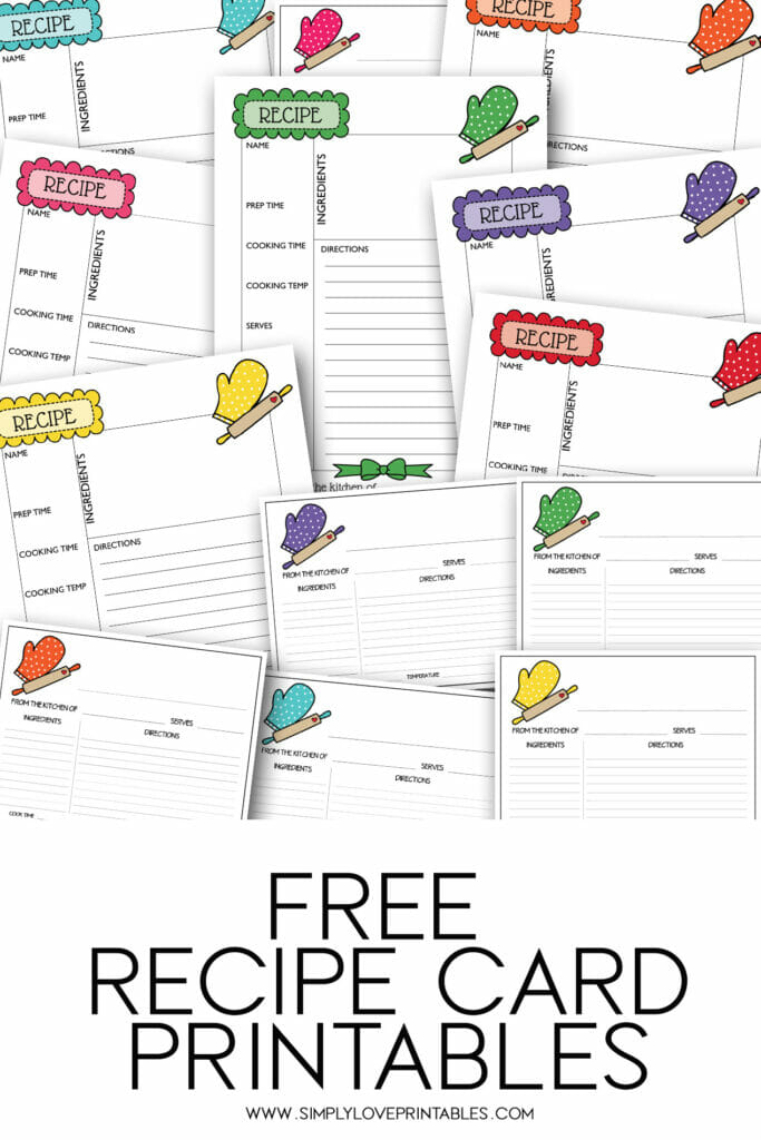 Simply Love Printables Free Recipe Printables Pin Image