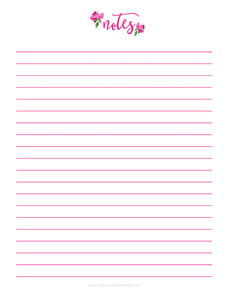 Simply Love Printables May Notes