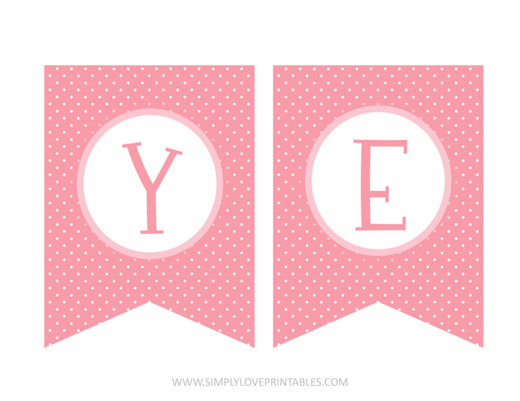 Simply Love Printables Pink Happy Easter Banner