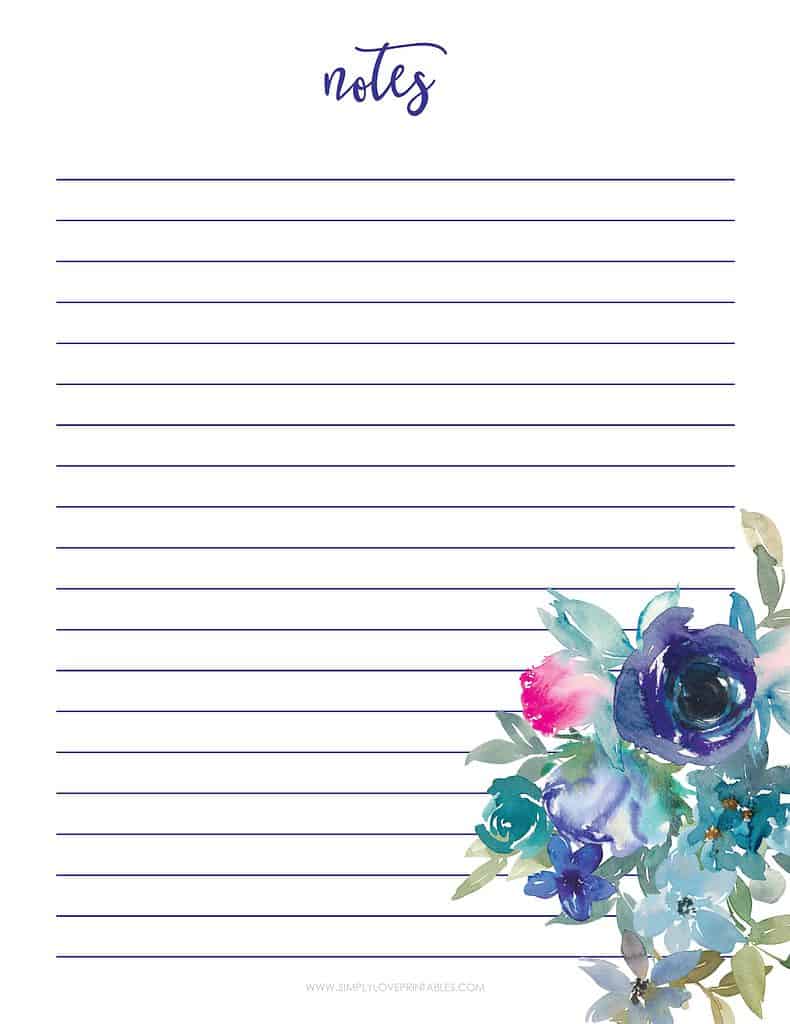 Simply Love Printables June 2022 Notes