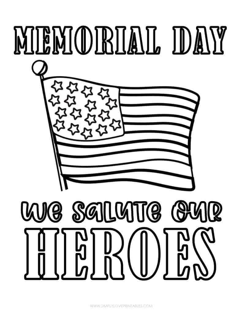 Simply Love Printables Memorial Day Coloring Pages_Page_2