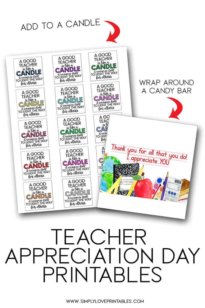 Simply Love Printables Teacher Appreciation Day Printables Pin Image