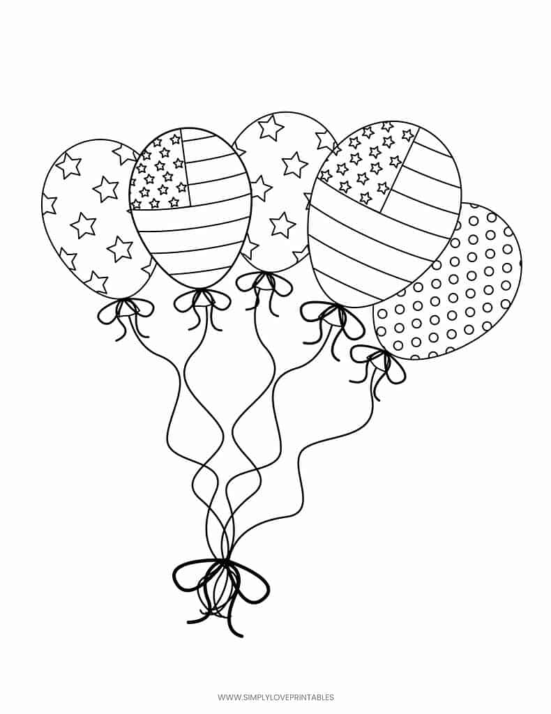 Simply Love Printables 4TH OF JULY Coloring Pages