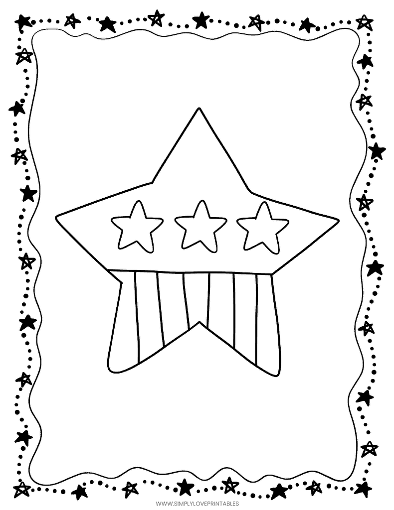 Simply Love Printables 4TH OF JULY Coloring Pages