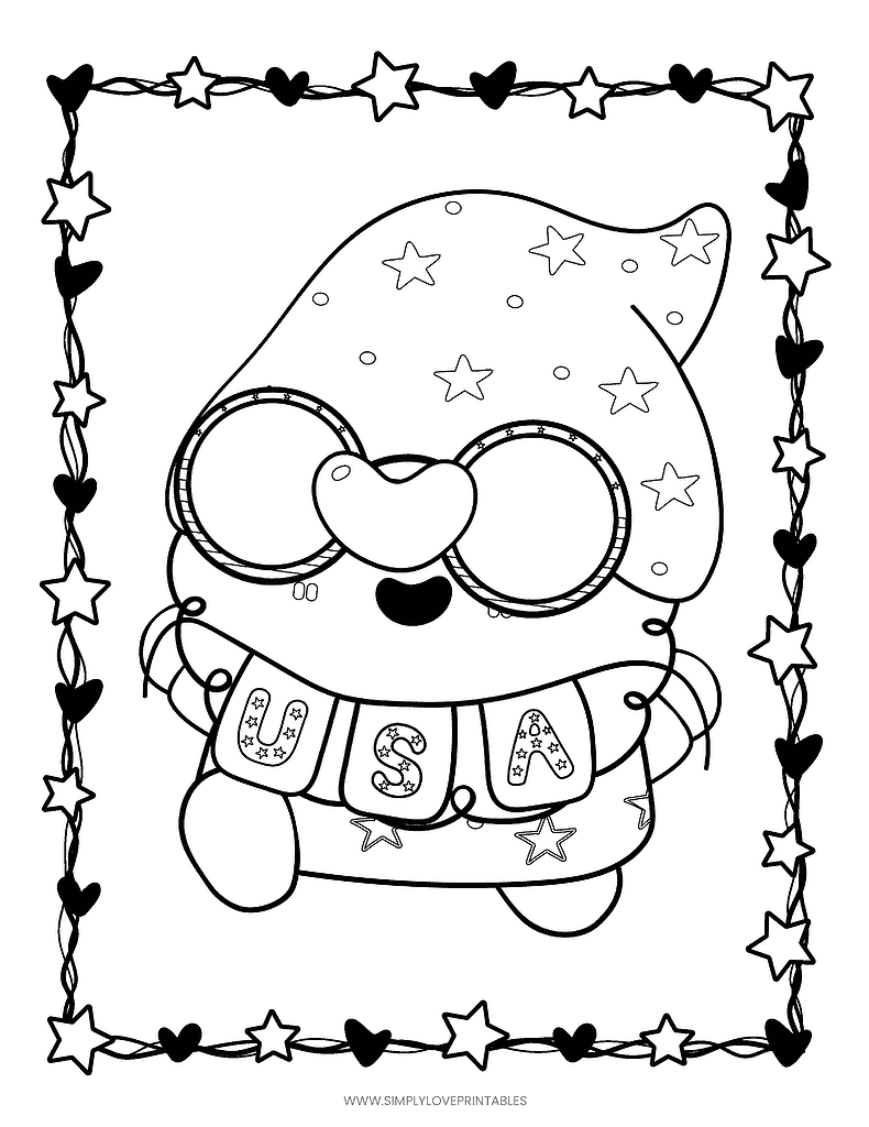 Simply Love Printables 4TH OF JULY Coloring Pages