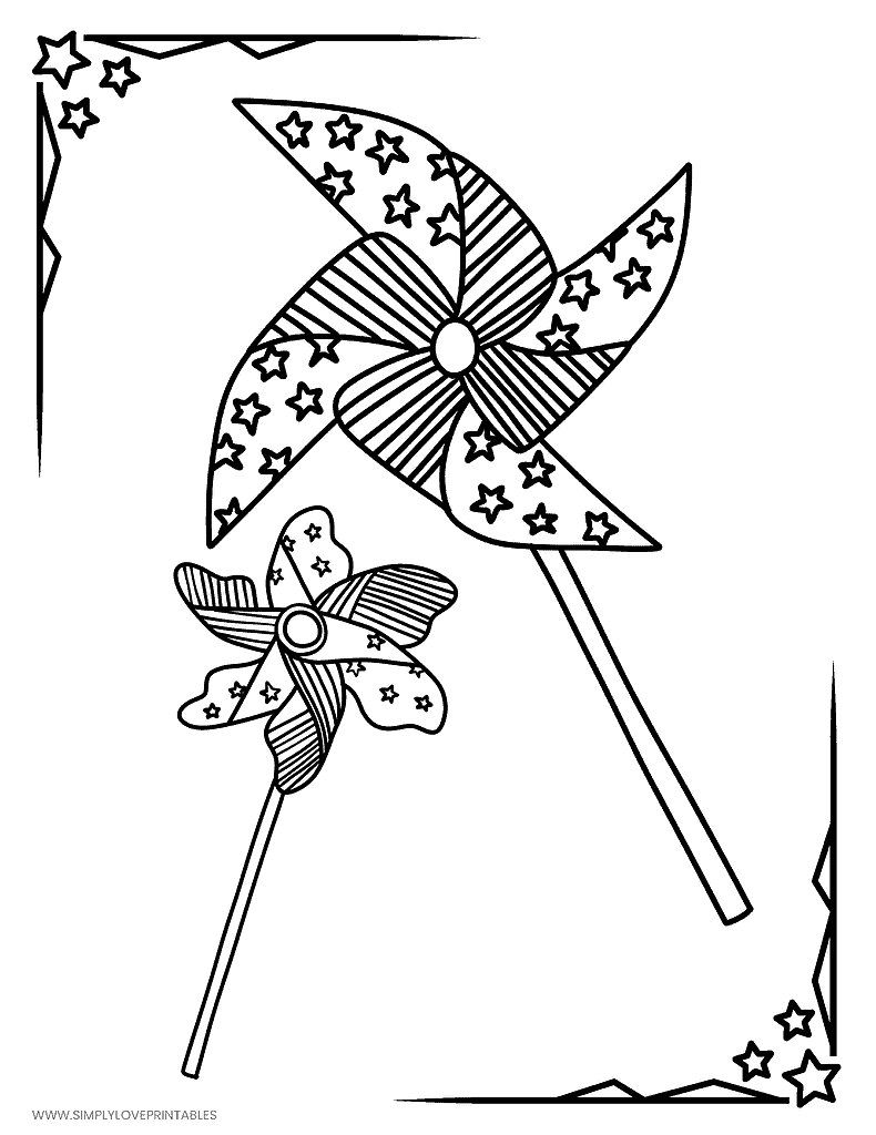 Simply Love Printables 4TH OF JULY Coloring Pages