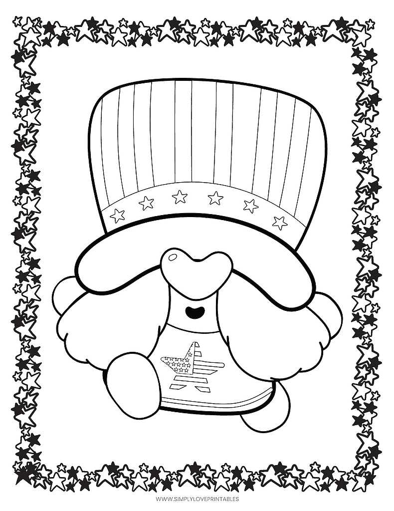 Simply Love Printables 4TH OF JULY Coloring Pages