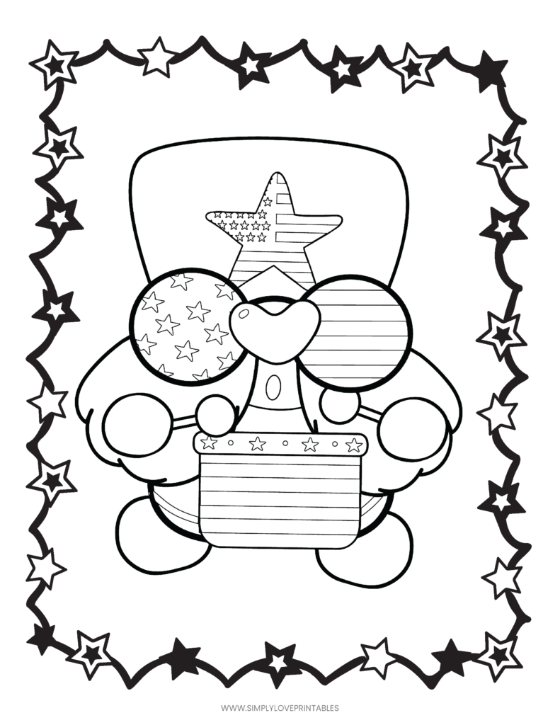 Simply Love Printables 4TH OF JULY Coloring Pages