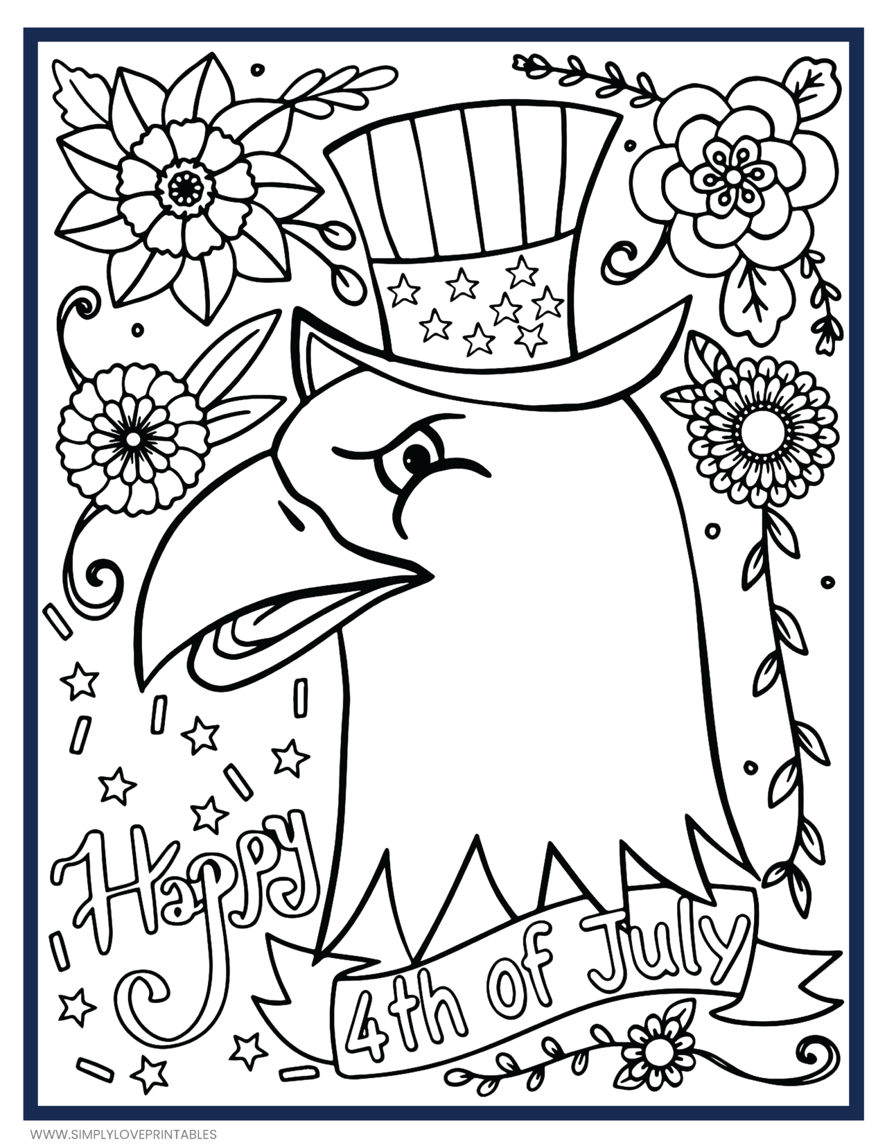 Free Fourth of July Coloring Pages | Simply Love Printables