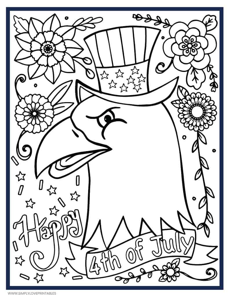 Simply Love Printables 4TH OF JULY Coloring Pages