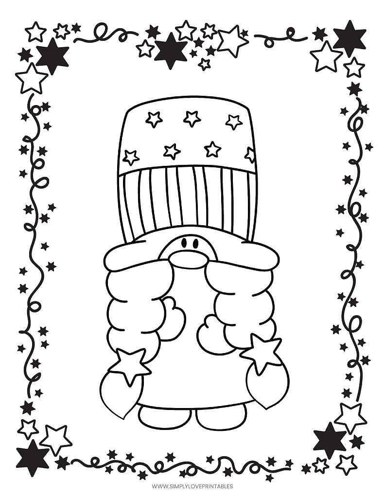 Simply Love Printables 4TH OF JULY Coloring Pages
