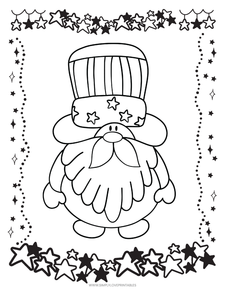 Simply Love Printables 4TH OF JULY Coloring Pages