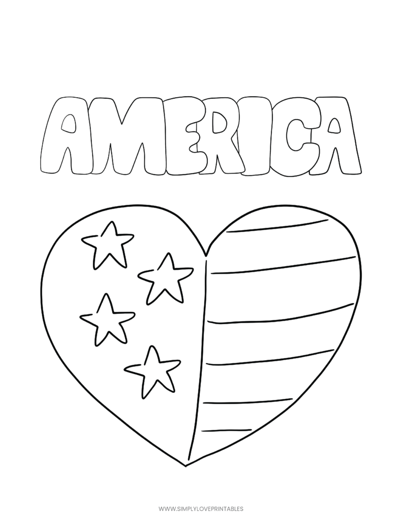 Simply Love Printables 4TH OF JULY Coloring Pages