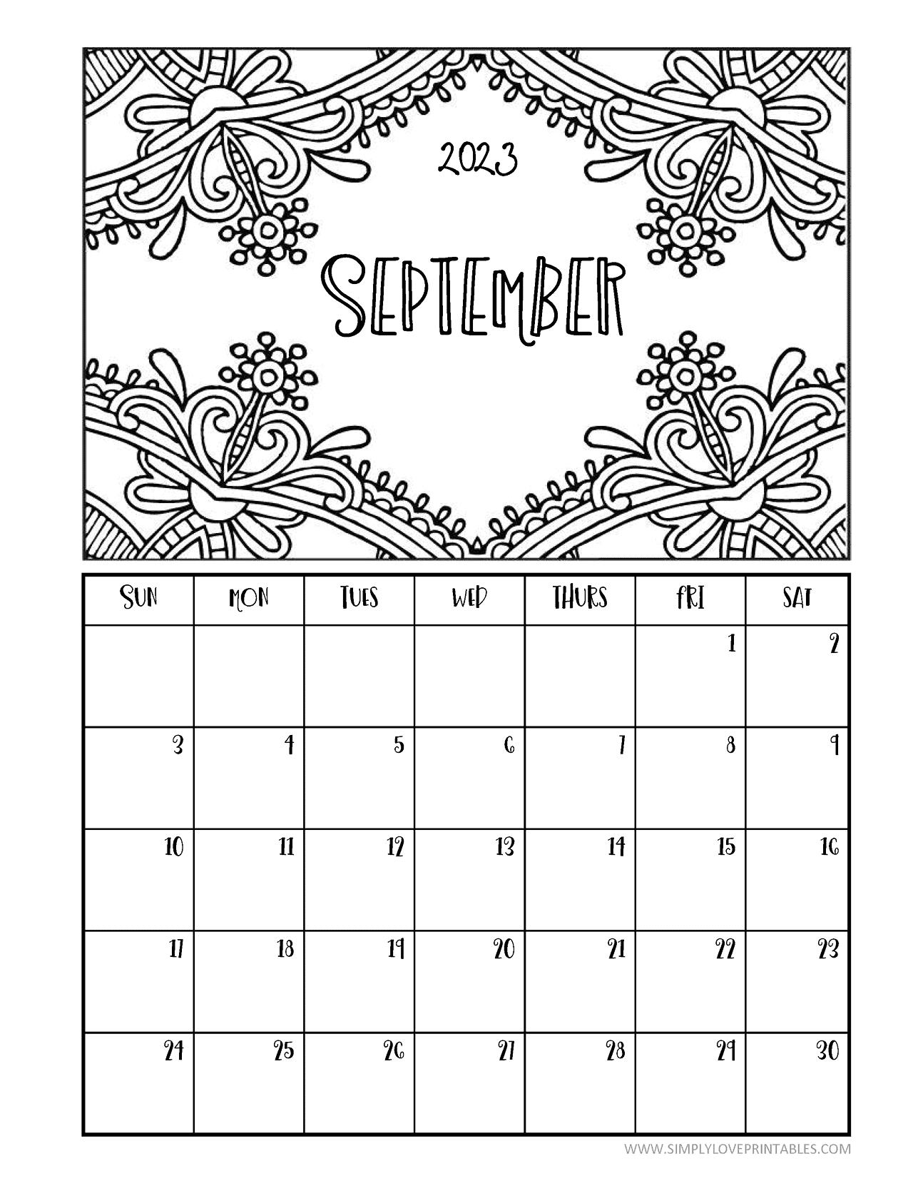 Printable Coloring Calendars for 2023 | Simply Love Printables Printable Coloring Calendars for 2023 | Simply Love Printables